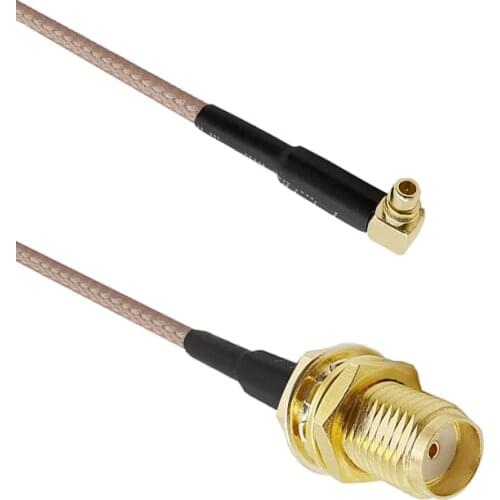 ALLiSHOP mmcx sma rf cable assembly MMCX Male Right Angle to SMA Female RG316 cable Pigtail Jumper cable for PCI, WIFI