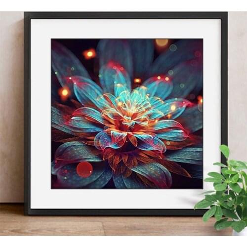 Diamond Embroidery Fantastic Flowers Diamond Painting Cross Stitch Full Round Rhinestone Mosaic Home Decoration