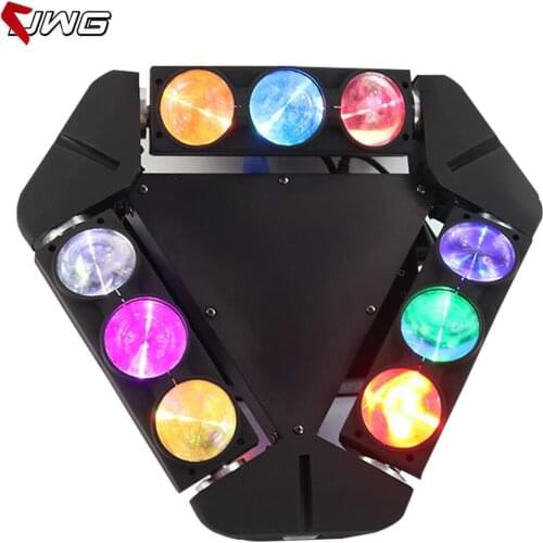 Free Shipping American Dj 9x12W RGBW 4in1 Led Spider Moving Light DMX512 Stage Effect Light LED Wash Beam Spider Light