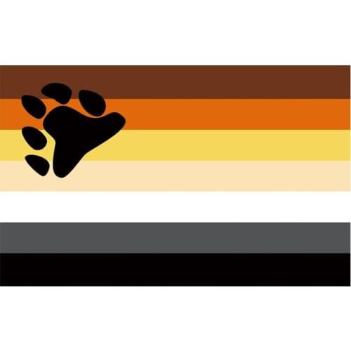 Free shipping Aerlxemrbrae rainbow flag 90*150cm LGBTQIA bear brotherhood gay pride Flag For Decoration