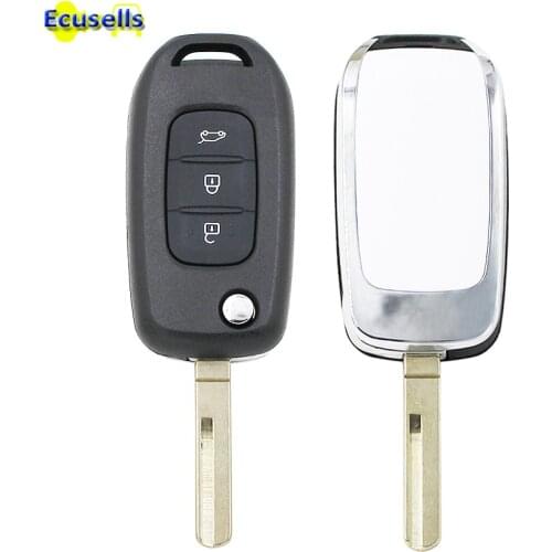 Flip Remote Key Shell Case Fob 3 Button for Renault Koleos Kadjar Captur Megane 3 Symbol