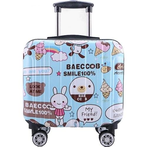 Childrens luggage lock lock trolley universal wheel 16 inch student boarding child trolley case