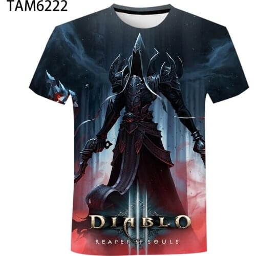 Diablo) The world’s most outstanding game, 3D printed men’s T-shirts, top T-shirts for summer fashion