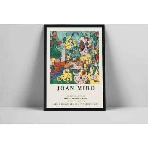 Joan Miro Art Exhibition poster, Galerie Berggruen Paris print, Joan Miro Poster, Joan Miro Print, Exhibition art affiche