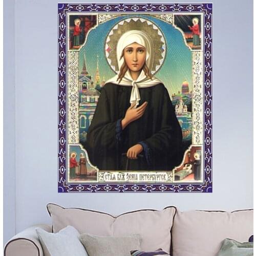 Golden Panno Diamond Painting Religious Full Square New Arrival Home Decoration Diamond Embroidery Portrait Religion Icons 09