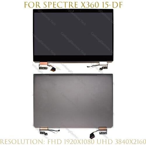 L38112-001 L38114-001 15.6-Inch 4K UHD For Hp Spectre x360 15-df Series TPN-Q213 LCD Touch Screen Digitizer Complete Assembly