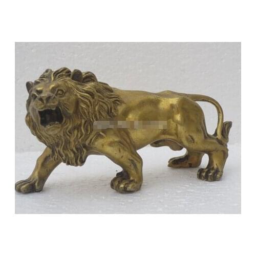Copper Brass CHINESE crafts decor ation Asian Metal crafts Chinese home decor Feng Shui brass lion statue/sculpture