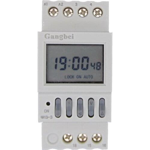 NKG3 LCD Microcomputer astro Time Switch based on latitude DIN RAIL DIGITAL timer programmable relay NKG-3
