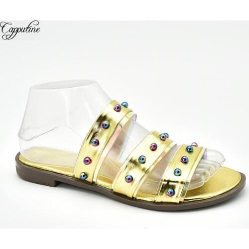 Fashion red lower heel African slipper nice lady shoes for party A31-4 ,heel height 1.5cm