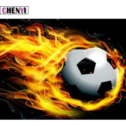 5D Diamond Painting Kit Diamond Embroidery Full Square Modern Football Crystal Mosaic Craft Needlework Living Room Decoration