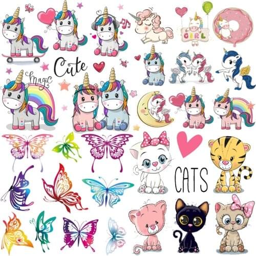 Prajna Set Of Patch Iron-on Transfers Clothes Cute Animals Cars Clothing New Design DIY Accessory Heat Transfer Badges Parches
