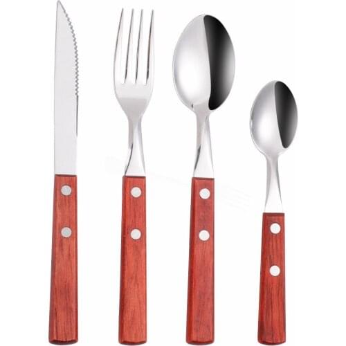 Stainless Steel Cutlery Set Silver Luxury Dinnerware Set Kitchen Cutlery Mirror Forks Spoons Knives Tableware Set 5Pcs Flatware