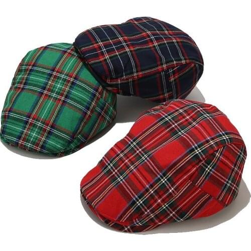2020 New Fashion Plaid Berets Hat Color Newsboy Caps Gatsby Hats Driving Cabbie Cap Peaky Blinder for Men Women Hat