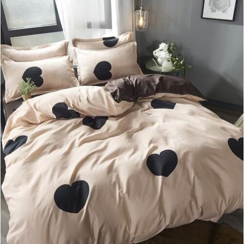 Printed Solid bedding sets Home Bedding Set High Quality Lovely Pattern with Star tree flower