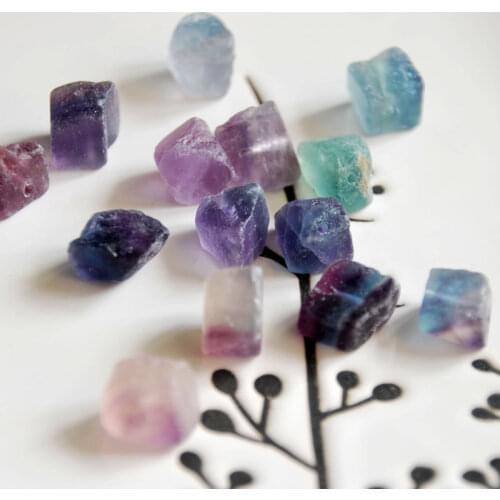 Wholesale 14.5"38cm natural colorful fluorite raw beads unpolished nugget loose bead jewelry making DIY for women