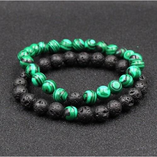 Couples Distance Bracelet Natural Wood Stone White And Black Yin Yang Beaded Bracelets For Men Women Best Friend