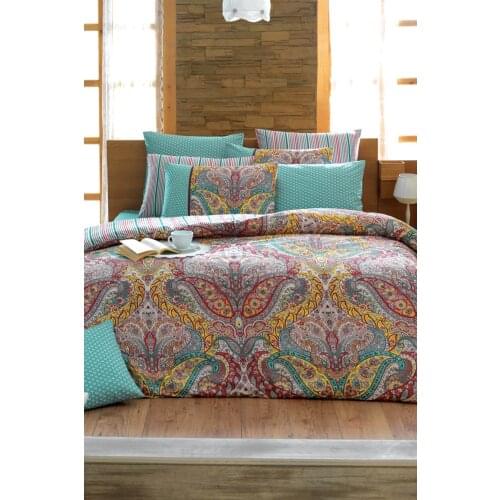 Double Quenn Duvet Cover Pillowcase Colorful Bed Sets Washable 100% Cotton Bedding Quilt Pillow Linen Sheet