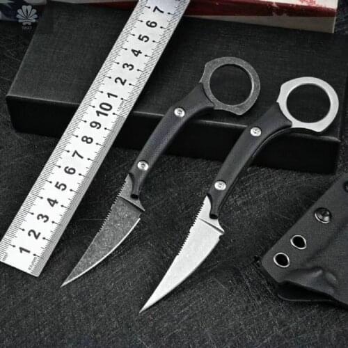 Trskt D2 Straight Pocket Knives Tactical Camping Knives Neck Outdoor Rescue Survival Tools Edc Tool With K Sheath,Dropshipping