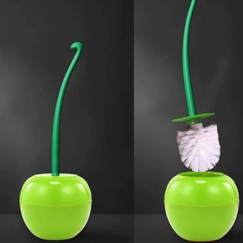 Toilet Brush And Holder Creative Cherry Shape WC Toilet Brush Cleaning Brush For Bathroom Lavatory Long Handle Toilet Bowl Brush