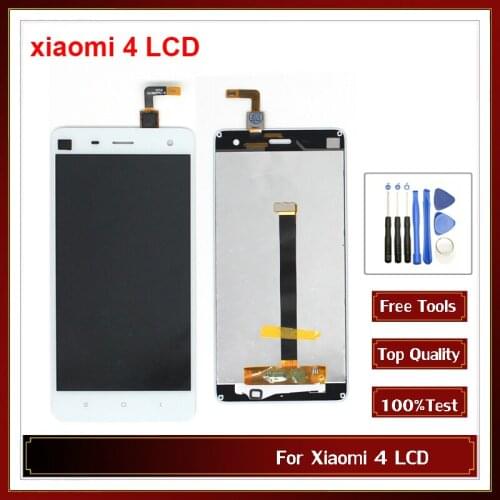 For Xiaomi 4 LCD Touch Screen Digitizer Replacement Black White 5.0 inch For Xiaomi Mi 4 Display