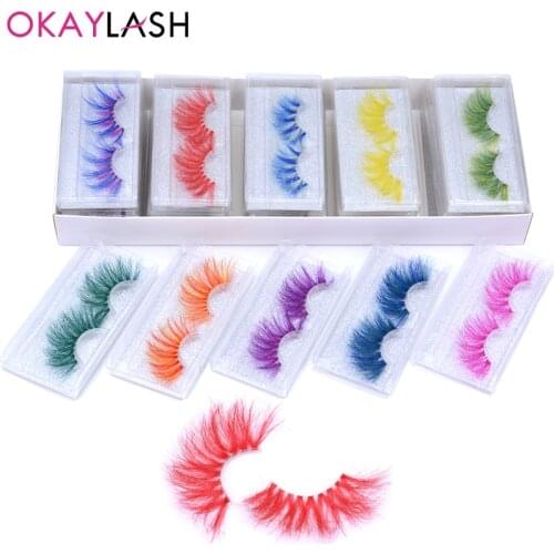 OKAYLASH 30mm Super Long White Eyelashes Natural Soft Dramatic Volume Snow Colored Full Strip Lashes Cosplay Halloween Party