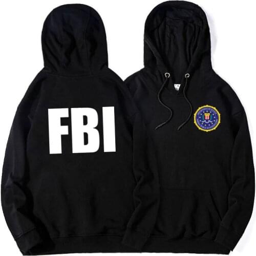 FBI Police Hoodie for Men Funny Print Sweatshirt Women Fleece Hoody Pullover Cotton Hooded Winter Warm Clothing Cosplay