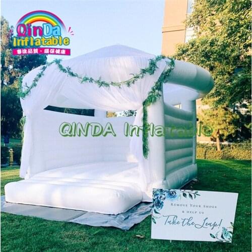 Best quality inflatable white bouncer wedding castle for sale ,inflatable bouncer used for wedding decoration