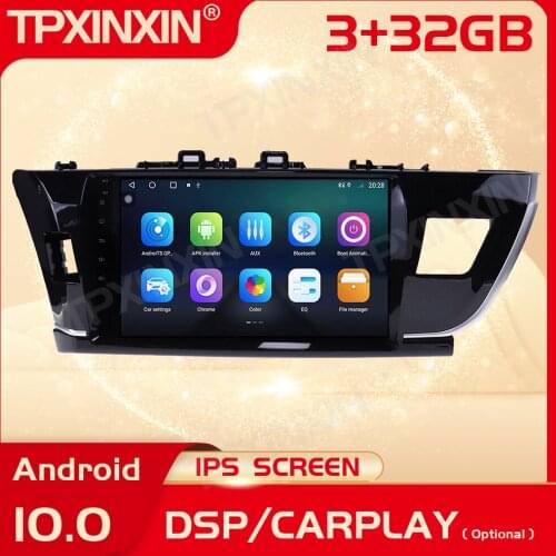 2 Din Carplay Android Radio Receiver Multimedia For Toyota Corolla 2010 2011 2012 2013 2014 2015 2016 2017 BT Recorder Head Unit