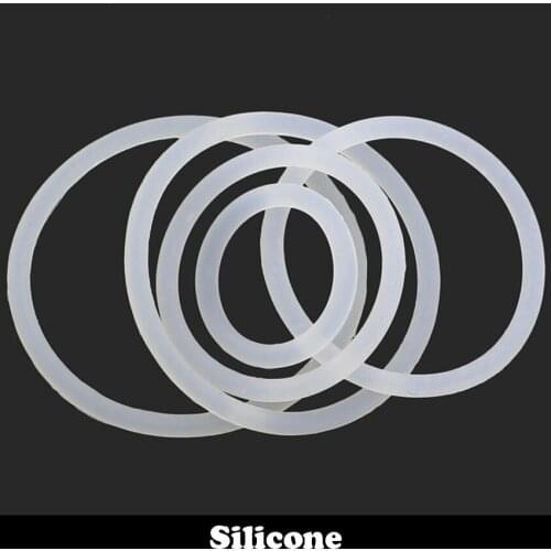 20mm 25mm 30mm 20*2 20x2 25*2 25x2 30*2 30x2 (OD*Thickness) 2mm White Waterproof Food Grade VMQ Gasket Oil Seal Silicone O Ring