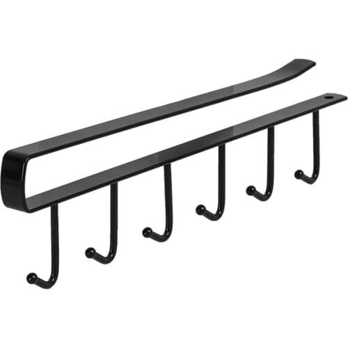 2021 Hot Fashion 6 Hooks Metal Under Shelf Mug Cup Cupboard Kitchen Organiser Hanging Rack Holder Hook