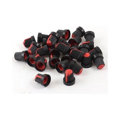 30 Pcs Rotary Control Knobs Caps Covers for 6mm Dia Knurled Shaft Potentiometer