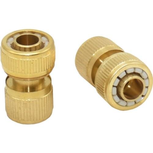 5/8" garden hose Quick Connector Brass waterstop Connector copper irrigation hose for water 5pcs