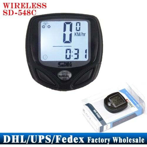 50Pcs/Lot Auto Wakeup SD-546C Wireless Computer LCD Backlight Odometer Speedometer