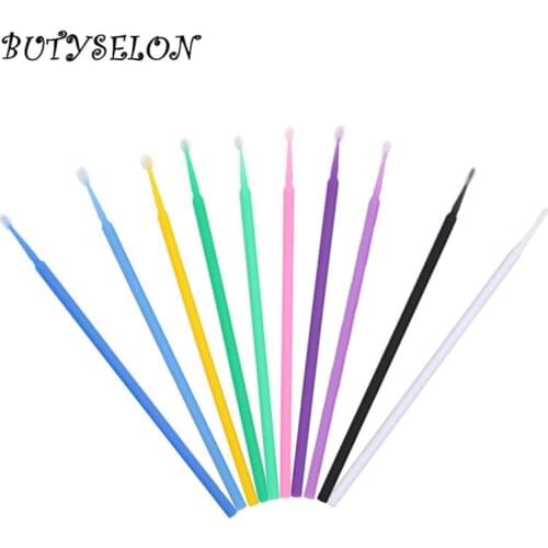 500pcs Disposable Micro Applicators Brushes Makeup Brush Remove Tools Mascara Wands for Eyelashes Extensions Makeup Brush