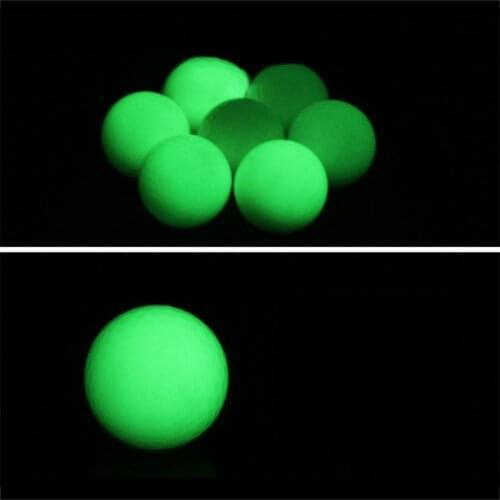 6PCS Luminous Golf Ball Night LED Light Up Golf Ball On For Golf Practice Training Fluorescent Two Piece Ball Standard Golf Ball