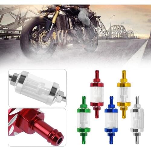 8mm CNC Dirt/ Pit Bike Motorcycle Oil Filter Petrol Gas Gasoline Liquid Fuel Filter for ATV Dirt Pit Bike Motocross 5 Color