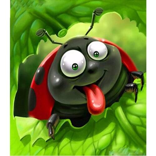 Full Square/Round Drill 5D DIY Diamond Painting "Cartoon bug leaves" 3D Embroidery Cross Stitch 5D Decor Gift XN6125