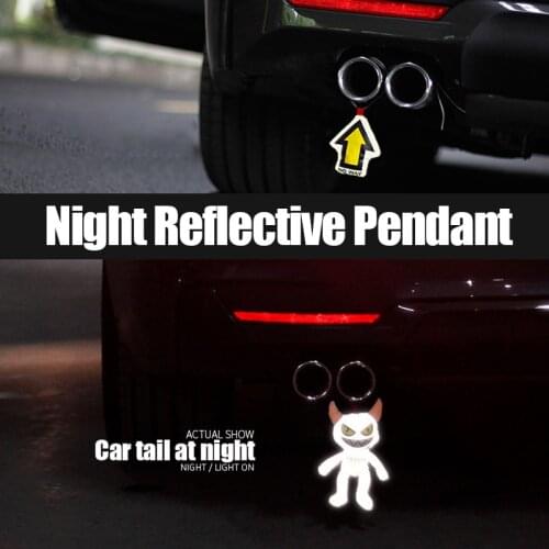 Car accessory Tail And View Mirror Reflective Pendant Creative Car Decoration Supplies Underground Garage Safety Reflective Doll
