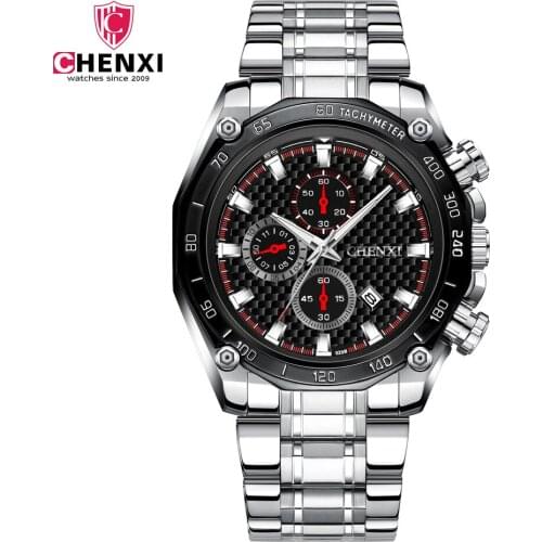 Hot Watch Men Top Brand Fashion Casual Quartz Calendar Wristwatches CHENXI 2018 Relogio Masculino Men clock Army Analog Watches