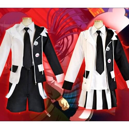 Danganronpa Monokuma Cosplay Costume Dangan Ronpa Full Set Men Women Uniform Halloween Christmas Fancy Dress