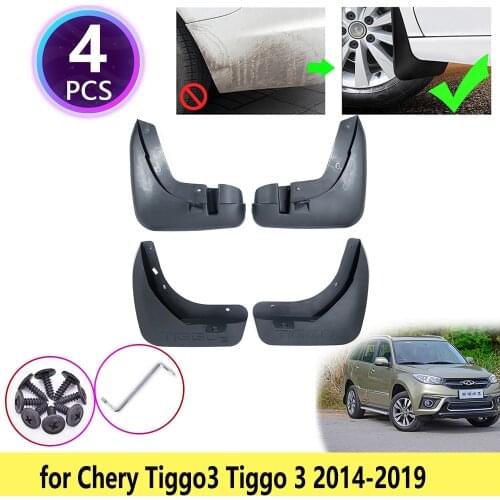 For Chery Tiggo3 Tiggo 3 2014 2015 2016 2017 2018 2019 Mudguards Mudflaps Fender Guards Splash Mud Flaps Front Rear Accessories