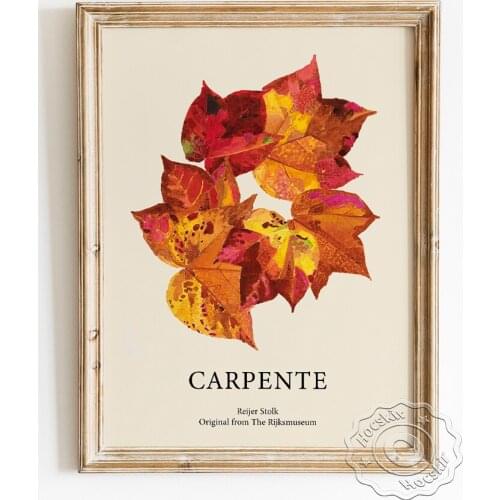 Reijer Stolk Exhibition Museum Art Prints Poster, Carpente The Rijksmuseum Wall Picture, Plant Leaves Modern Home Decor Painting