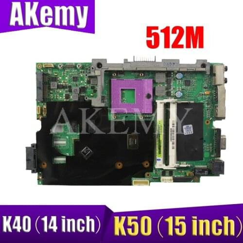 K50IE K40IE motherboard for ASUS K40ID K50ID K40IE K50IE X50DI K40I K50I Laptop motherboard GT310M 512 100% tested