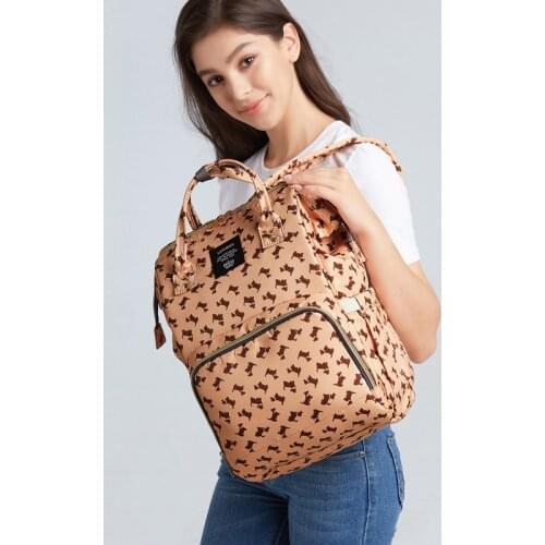 Lequeen Mommy Backpacks Nappy Bags animal dog pattern Diaper Backpack Mummy Large Volume Outdoor Travel Bags baby born LPB12