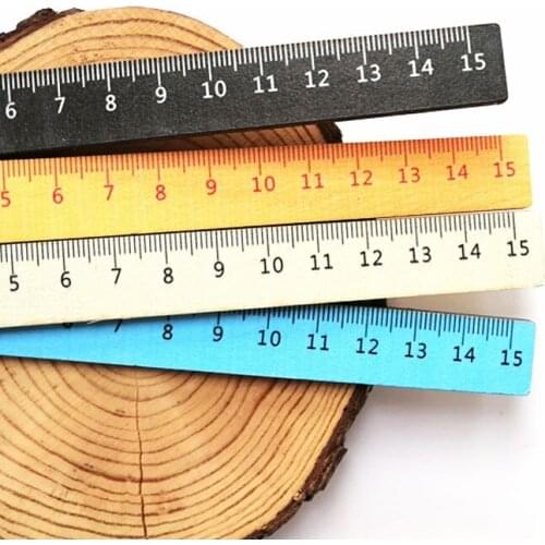 1 Piece New Cat Straight Ruler Wooden Kawaii Tools Stationery Cartoon Drawing Gift Office School Supplies Student Birthday 15cm