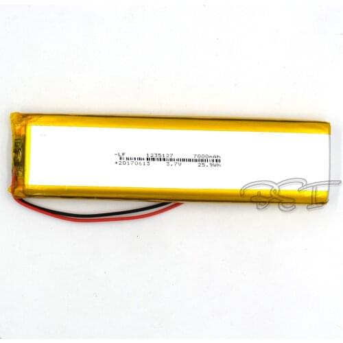 3.7V Lithium Battery Li-polymer Rechargeable Cell Li-ion Polymer 1235127 7000mAh For Speaker Notebook Powerbank Portable Navigat