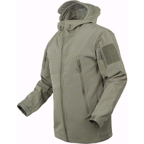 Mens Waterproof Military Tactical Jacket Men Warm Windbreaker Bomber Jacket Army Camouflage Hooded Coat Male Military Uniform