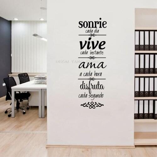 Newest Spanish house rules Wall Sticker NORMAS DE CASA Vinilos Decorativos Home Decoration 705