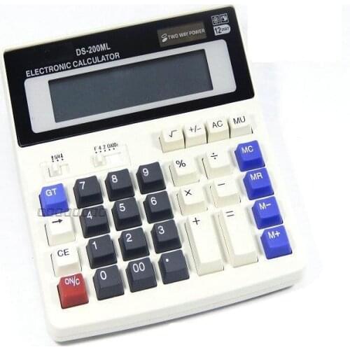 Tinhofire BIG New Office calculator Large computer keys DS-200ML computer Solar Calculator