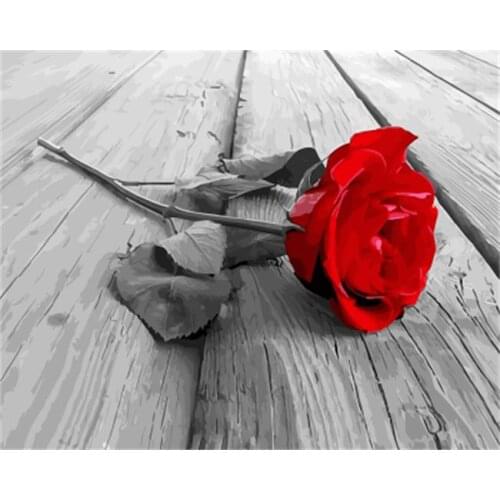 PAINTBOY Framed Lavender Flowers DIY Oil Painting Painting By Numbers Hand Painted Canvas Home Decor